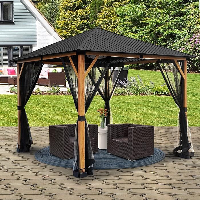 Buy Asteroutdoor 10 Ft. W X 10 Ft. D Outdoor Patio Hardtop Gazebo With ... pertaining to Maximizing Your Backyard Space A Deep Dive into 10x10 Gazebo Options