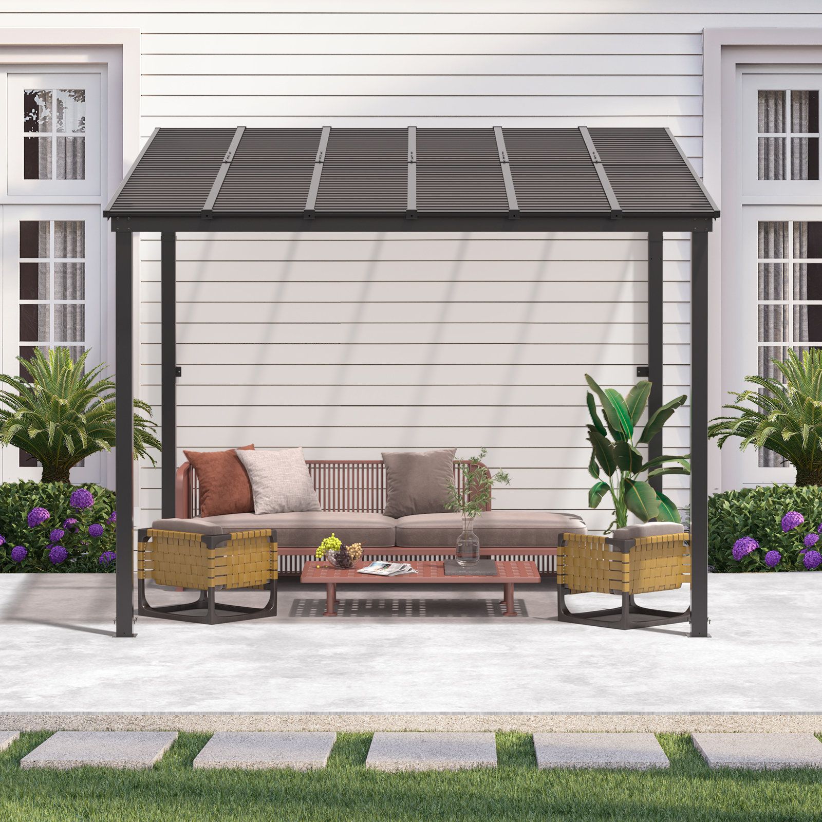Hermes Angeli 10 Ft. W X 10 Ft. D Steel Patio Gazebo & Reviews ... with regard to Maximizing Your Backyard Space A Deep Dive into 10x10 Gazebo Options