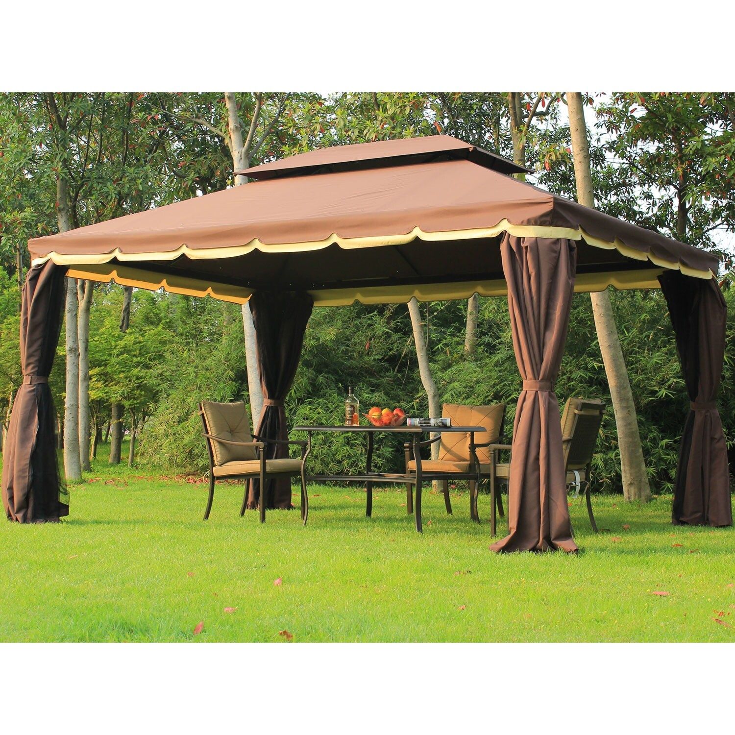 Outsunny 10' X 13' Aluminum Frame Soft Top Outdoor Patio Gazebo With ... with regard to Beyond Shade Exploring the Multifaceted Benefits of a 10 FT X 13 FT Patio Hardtop Gazebo