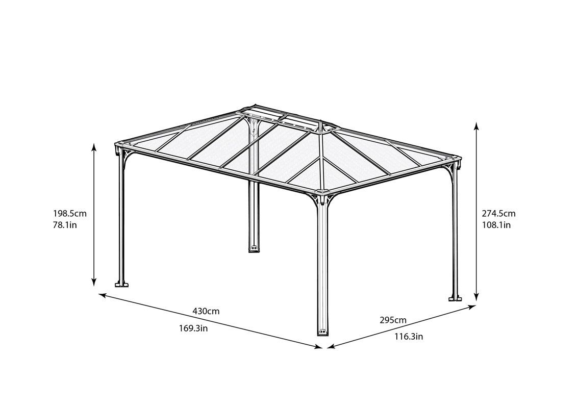 Palram Martinque 10 Ft. W X 13 Ft. D Aluminum Patio Gazebo &amp; Reviews ... inside Beyond Shade Exploring the Multifaceted Benefits of a 10 FT X 13 FT Patio Hardtop Gazebo