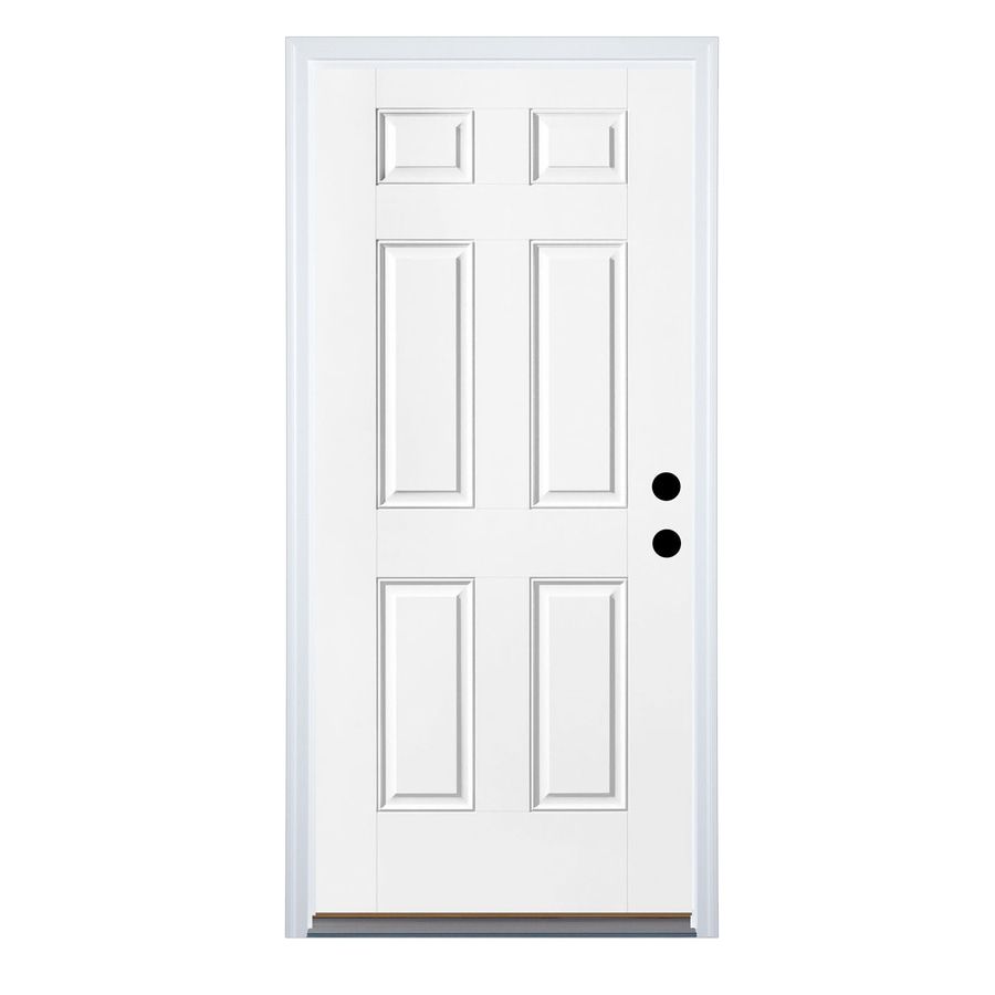 Shop Therma-Tru Benchmark Doors 6-Panel Insulating Core Left-Hand ... for A Deep Dive into the Beechwood Stain and Craftsmanship of Therma-Tru Doors
