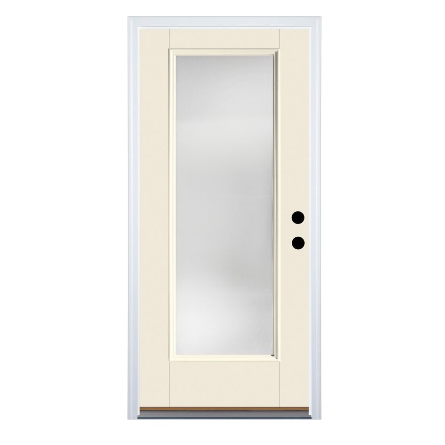 Therma-Tru Benchmark Doors Reed Full Lite Privacy Glass Left-Hand ... with regard to Therma-Tru Entry Door 36-In X 80-In X 4-9/16-In Fiberglass Craftsman Left-Hand Inswing Beechwood Stained Prehung Front Door Insulating Core