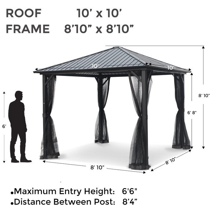 Thm Bora Bora Hardtop 10 Ft. W X 10 Ft. L - Aluminum Frame Patio ... for Beyond Shade Exploring the Multifaceted Benefits of a 10 FT X 13 FT Patio Hardtop Gazebo