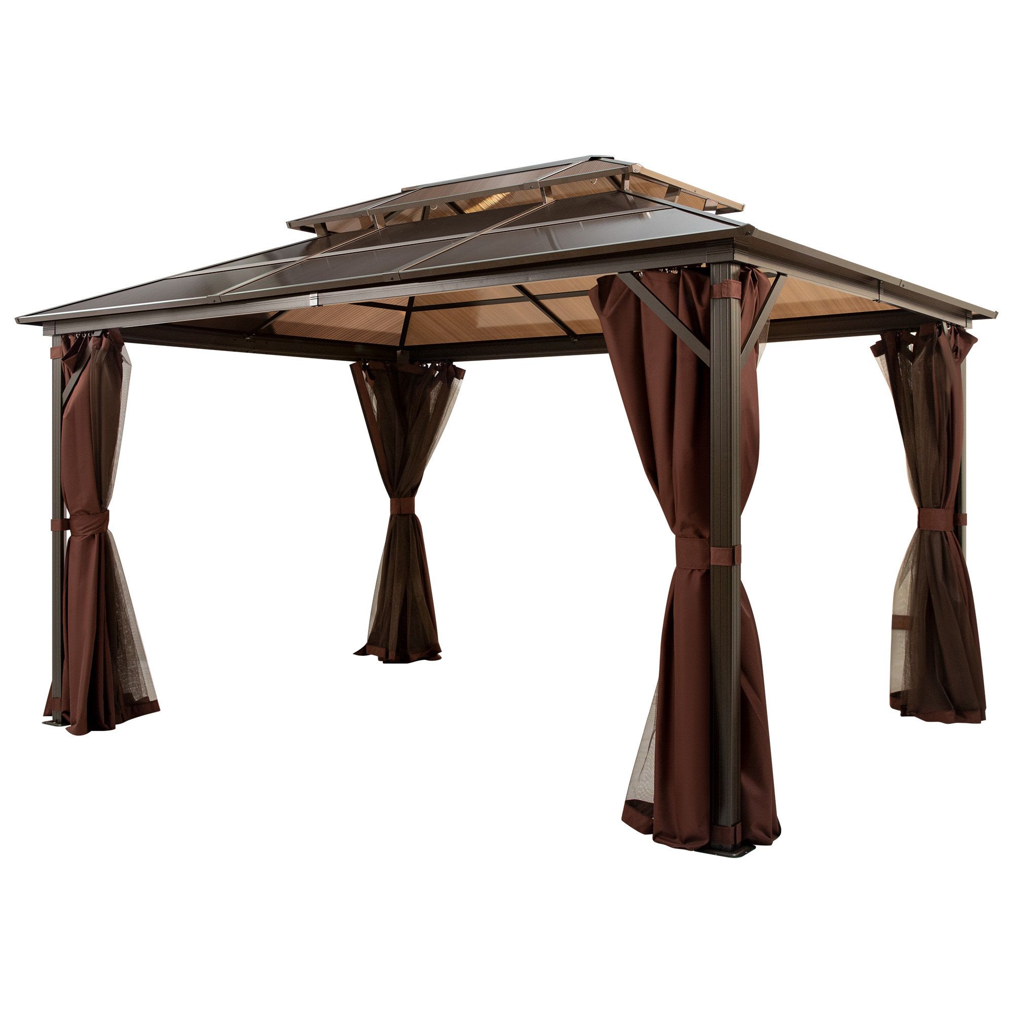 Vivohome 10 Ft. W X 10 Ft. D Aluminum Patio Gazebo | Wayfair in 10x10 Aluminum Gazebos What You Need to Know Before You Buy