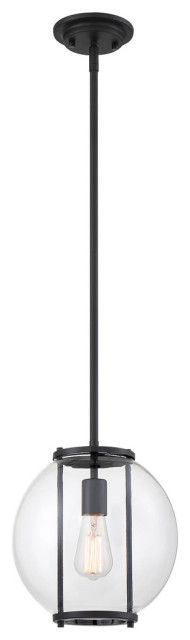1-Light Outdoor Hanging Lantern, Matte Black - Transitional - Outdoor ... in Energy Efficiency and the Parrish Lantern Making Informed Lighting Choices