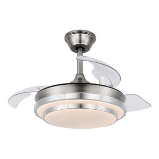 36&quot; Retractable Ceiling Fan With Led Light &amp; Remote, Cct Dimmable - Contemporary - Ceiling Fans ... within Choosing the Perfect 36-Inch Retractable Ceiling Fan for Your Space A Practical Approach