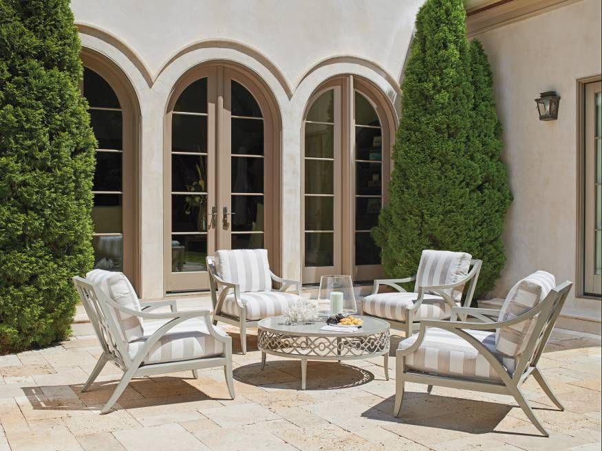 3945-947 | Round Cocktail Table | Silver Sands| Lexington Home Brands throughout Silver Sands Round Cocktail Table