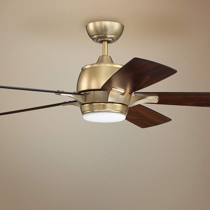 52&quot; Craftmade Stellar Satin Brass Led Ceiling Fan - #81M09 | Lamps Plus ... throughout The Long Term Benefits of a 52&amp;quot; Satin Brass Ceiling Fan A Practical Guide