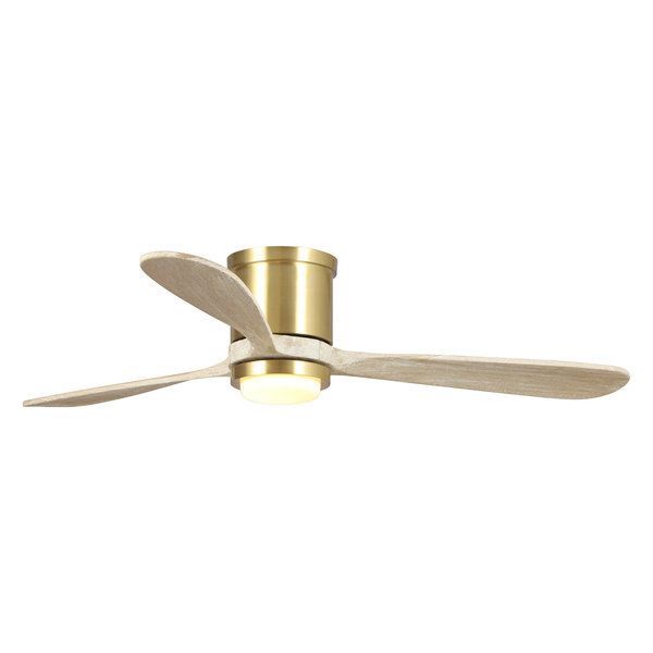 52 In Modern Flush Mounted Ceiling Fan With 3 Blades In Sand Copper ... for 52 In Modern Flush Mounted Ceiling Fan With 3 Blades In Sand Copper