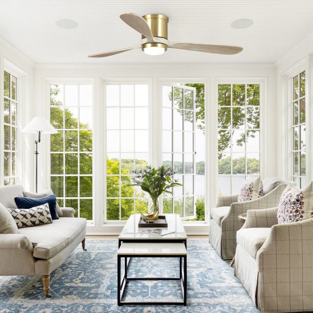 52 In Modern Flush Mounted Ceiling Fan With 3 Blades In Sand Copper ... regarding Energy Efficiency Tips for Running Your Ceiling Fan Year-Round