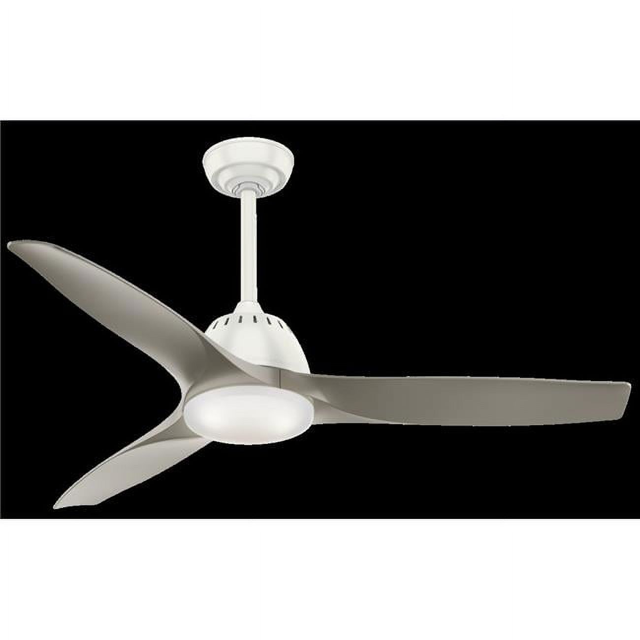 52 In. Wisp Fresh White Ceiling Fan With Led Light Kit & Handheld ... with Casablanca 52" Wisp Ceiling Fan With Light Kit & Handheld Remote, Fresh White