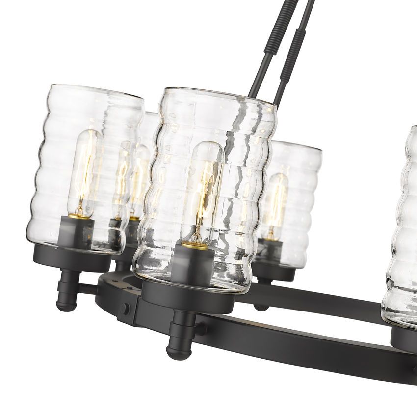 588-8Bk | Z-Lite throughout Zlite 588-8Abb 8-Light Outdoor Pendant, Clear