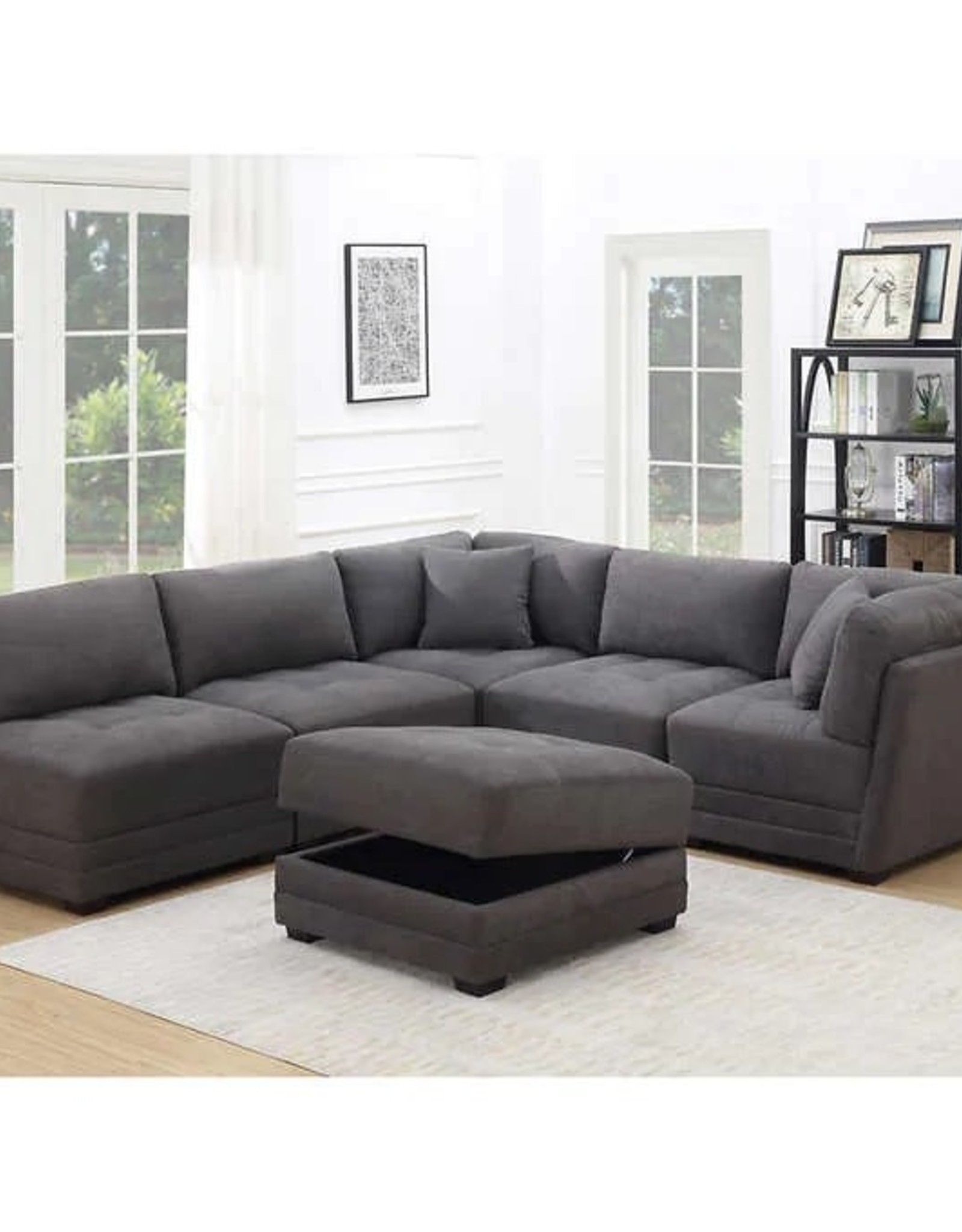 6 Piece Modular Fabric Sectional Sofa | Baci Living Room throughout Decoding the Comfort and Versatility of a Gray Polyester Blend Sectional Sofa