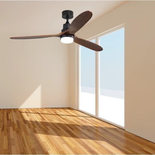 60 Inch Modern Ceiling Fan With Light And Remote Control ,Reverse ... inside 60 In Modern Ceiling Fan With 8 Blades, Remote Control In Matte Black
