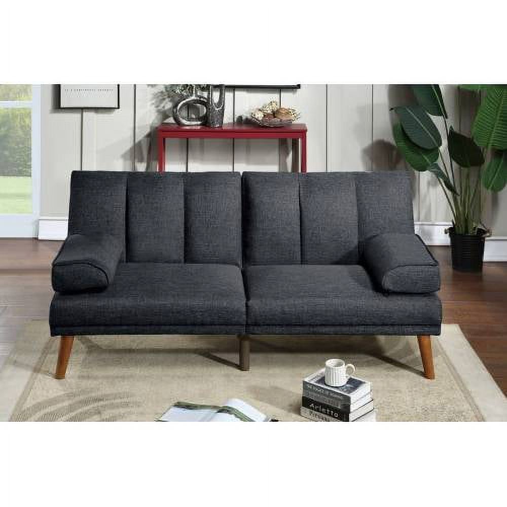 71" Modern 3-Seat Sofa, Polyfiber Adjustable Tufted Sofa, Low Back Sofa ... intended for Benzara Bm171482 Winsome Polyfiber, Plywood/Solid Pine 4 Pcs Sectional, Navy