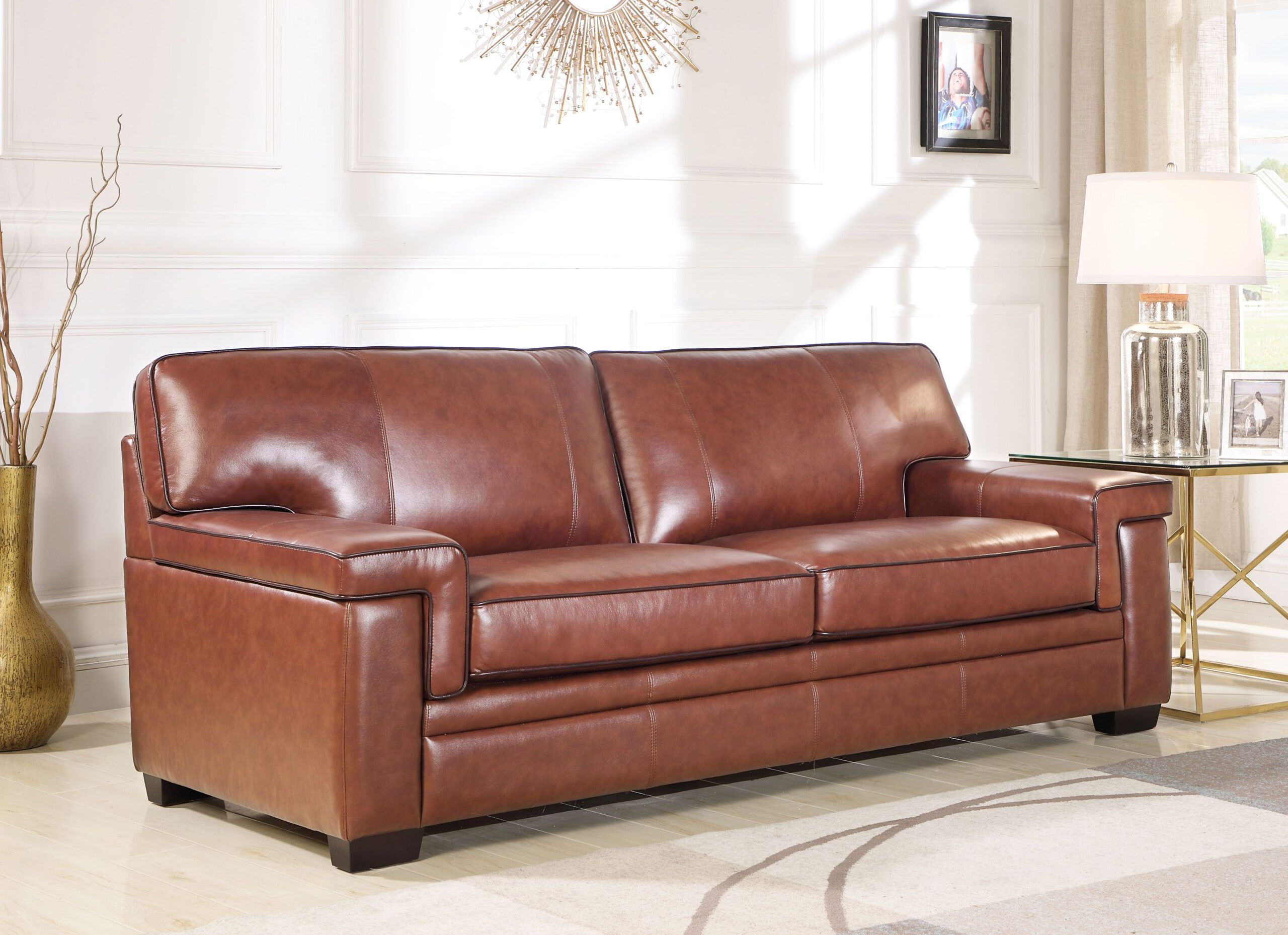 73 Beautiful Abbyson Leo Top Grain Leather Sofa Satisfy Your Imagination regarding Genavive Top Grain Leather Sofa - Tan