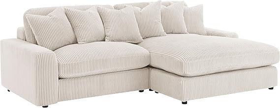 Amazon.com: Coaster Home Furnishings Blaine Upholstered Reversible ... throughout Coaster Blaine Modern Velvet Upholstered Reversible Sectional Sofa In Sand
