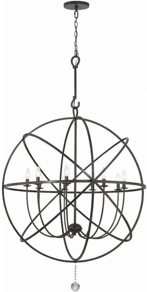 Amazon.com: Crystorama Solaris 9 Light English Bronze Sphere Chandelier ... pertaining to Beyond Aesthetics Understanding the Functionality of a Sphere Chandelier in Outdoor Settings