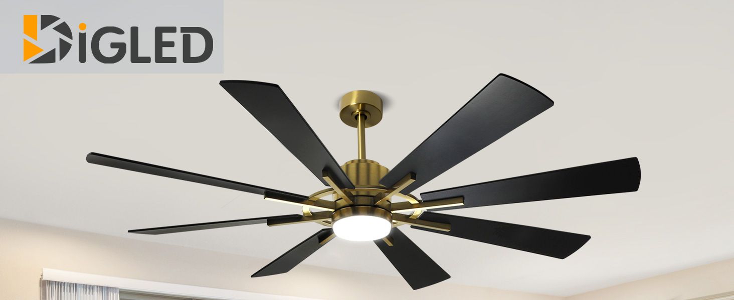 Amazon.com: Digled 60 Inch Modern Ceiling Fan With Lights And Remote ... with Mastering the Art of Installation Tips and Tricks for Your 60-Inch Fan