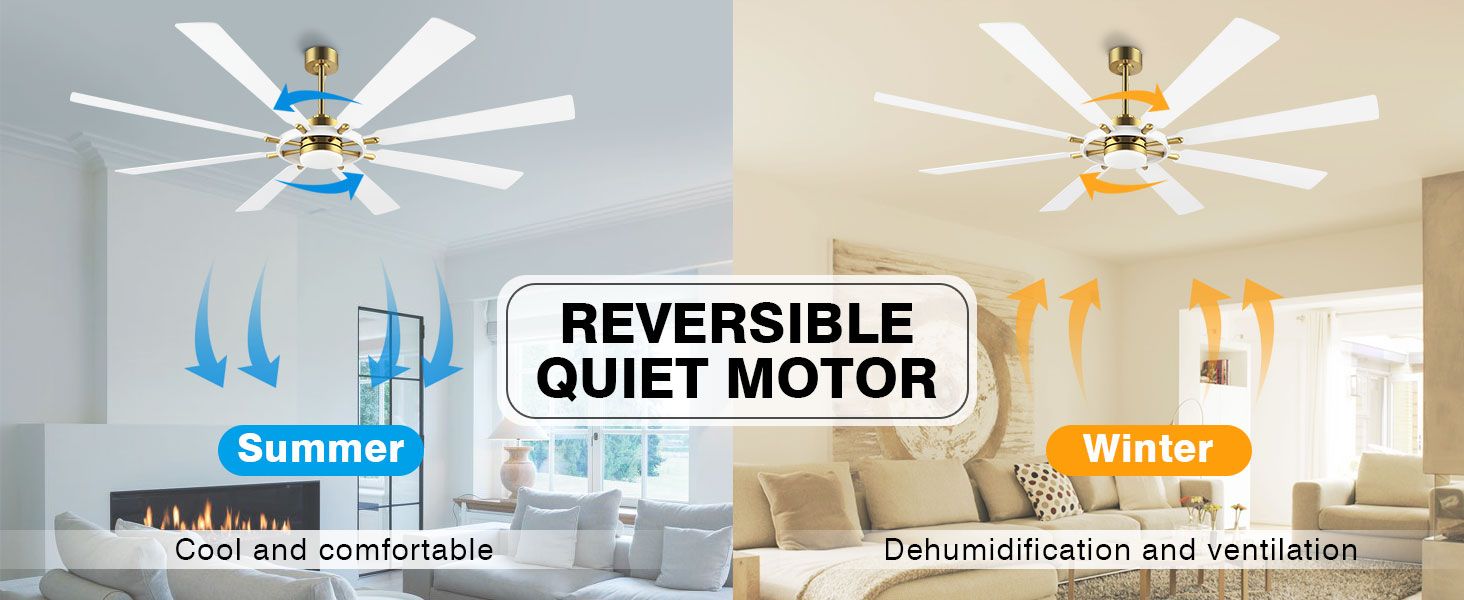 Amazon.com: Elehinser 60&quot; Ceiling Fan With Lights And Remote Control ... for Satin Nickel Ceiling Fans Enhancing Your Home's Aesthetic and Comfort