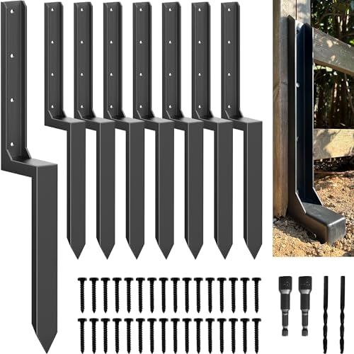 Amazon.com : Ironbarbie Thickened Fence Post Stakes, Metal Fence Post ... regarding Unlocking the Strength of Your Outdoor Structures A Guide to 18" Steel Ground Spikes