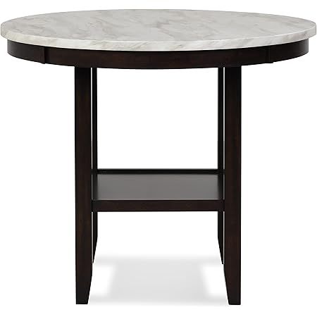 Amazon.com - New Classic Furniture Celeste Faux Marble Round Counter ... pertaining to Celeste Cafe Table