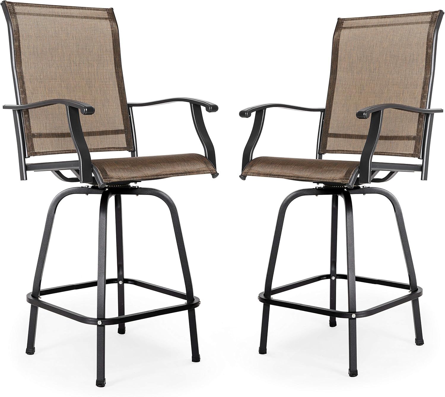 Amazon.com: Nuu Garden Outdoor Patio Swivel Bar Stools With Back,Set Of ... intended for Patio Furniture Sets Demystified What to Look for in a Quality Investment