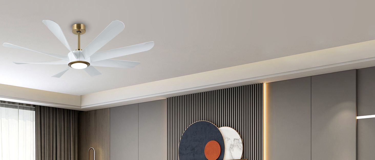 Amazon.com: Ofantop 60 Inch Smart Ceiling Fan With Light And Remote, 6 ... within 60 In Modern Led Ceiling Fan With Remote In Satin Nickel