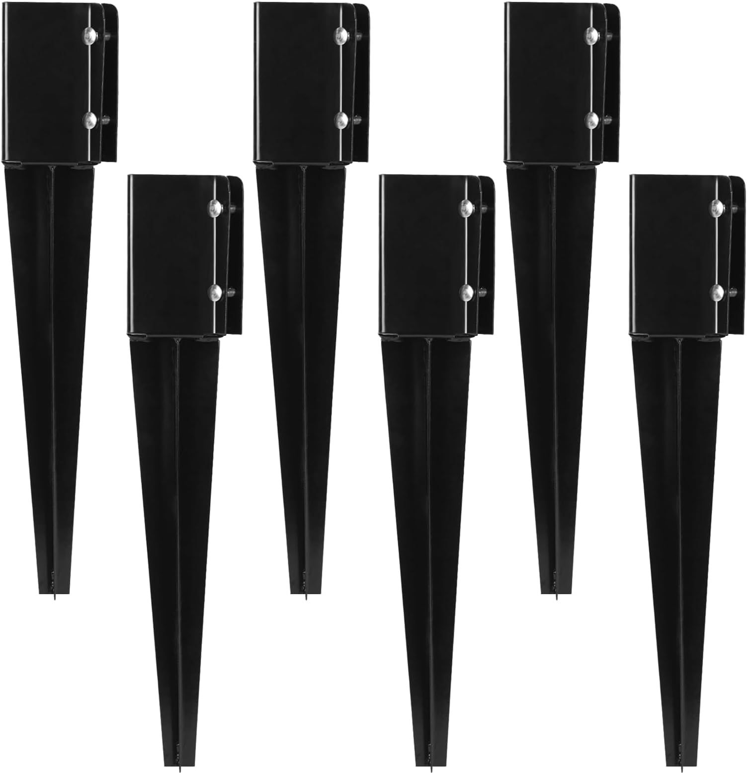 Amazon.com : Tiyneayle 6 Pack 4X4 Fence Post Anchor Ground Spike ... inside Unlocking the Strength of Your Outdoor Structures A Guide to 18" Steel Ground Spikes