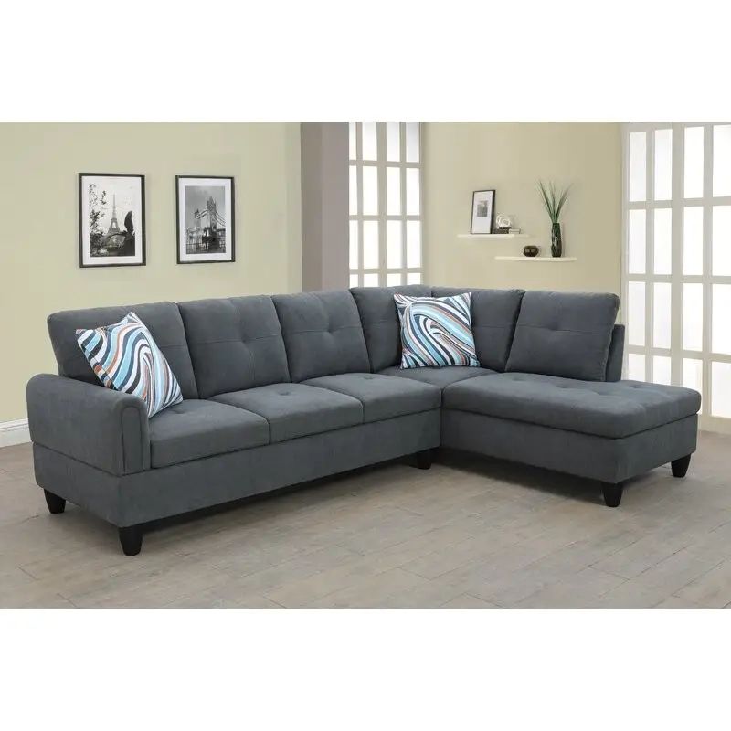 Amber Sectional Sofa And Chaise - Vigshome with regard to Camacho Upholstered Chaise Sectional Sofa Amber