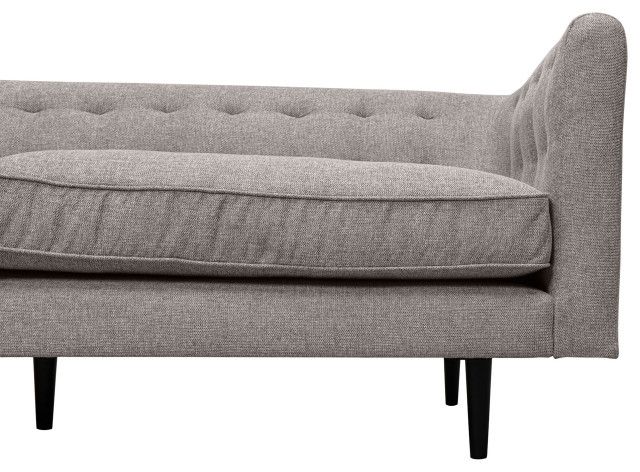 Annabelle 80&quot; Gray Fabric Sofa With Black Wood Legs - Midcentury ... regarding Annabelle Sofa Care and Maintenance Tips for Longevity