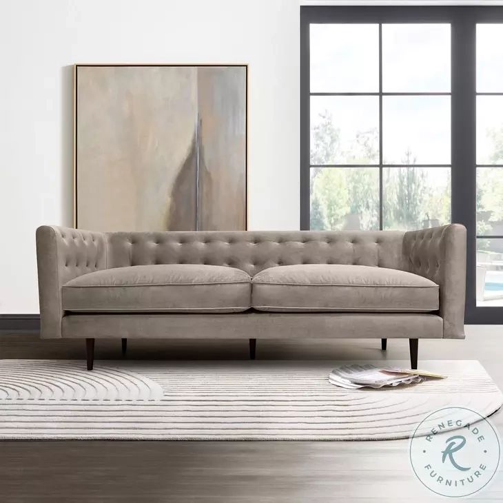 Annabelle Fossil Gray Velvet Sofa From Armen Living | Coleman Furniture in Annabelle Sofa Care and Maintenance Tips for Longevity