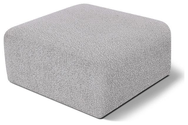 Arc Upholstered Modular Component, 1-Piece: Ottoman - Transitional ... in Arc Boucle Fabric Upholstered 4-Pc. Modular Sofa, Grey