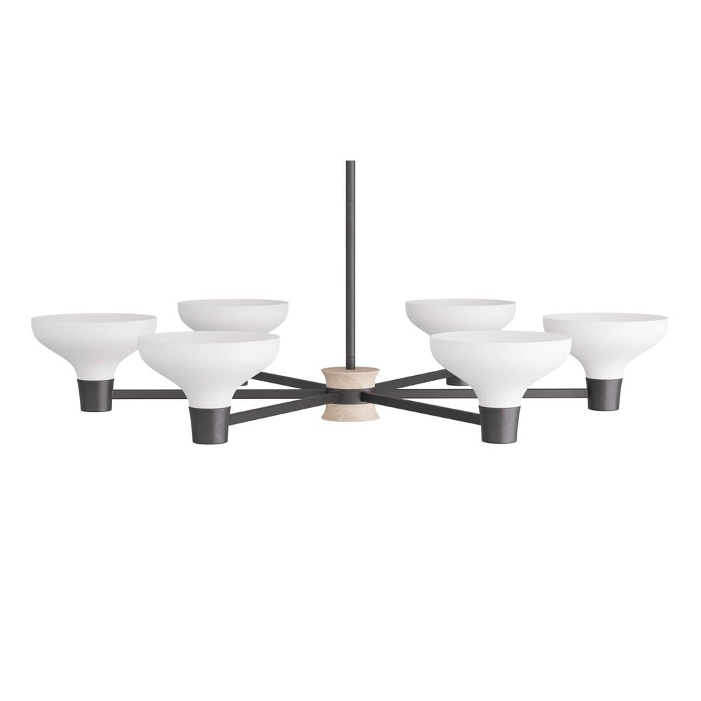Arteriors Thatcher Chandelier | Lightopia inside Thatcher 6 Light Outdoor Linear Chandelier, 22"Hx36.5"W