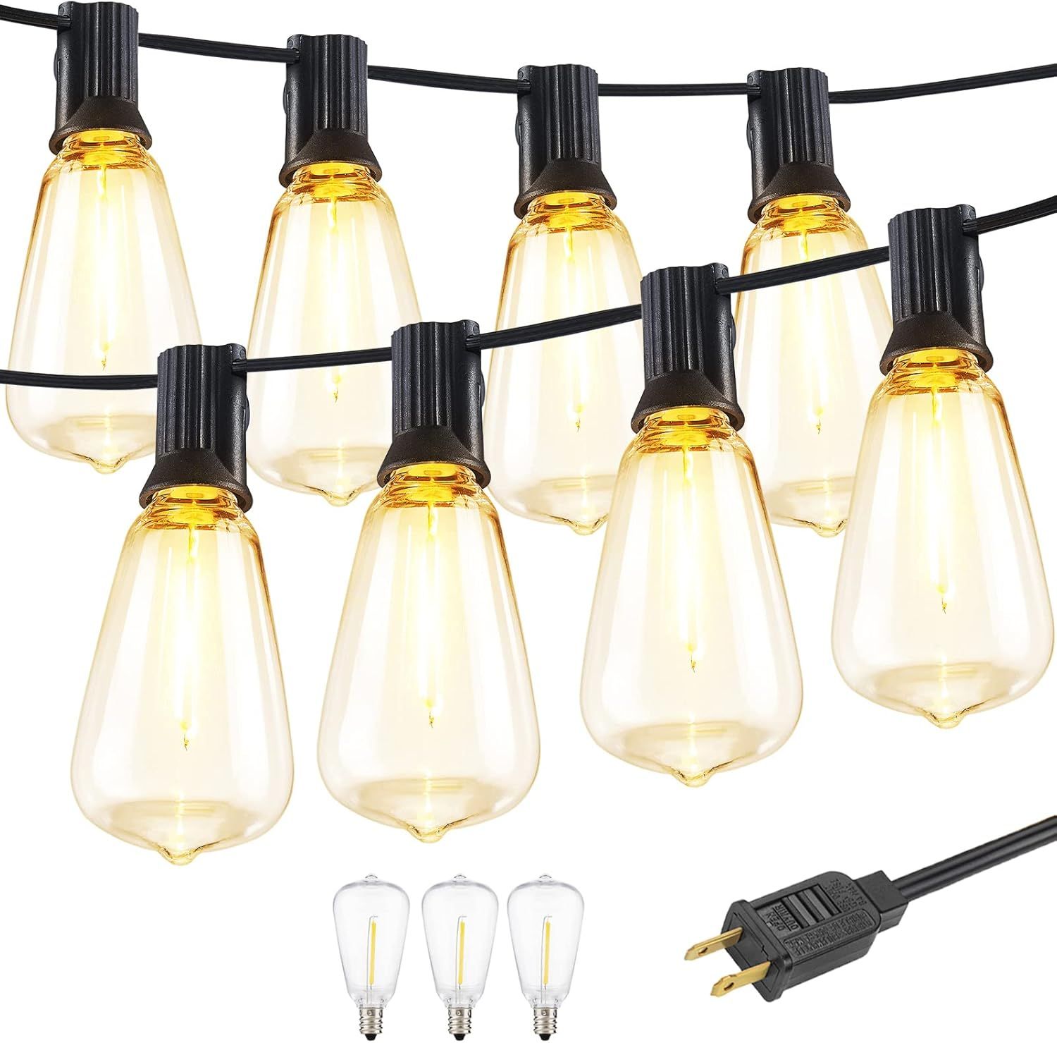 Auroraworld 100Ft Outdoor String Lights, 2700K Bright Led Patio Lights ... inside Light Up Your Life Exploring Design Styles and Placement Ideas for Patio Lights