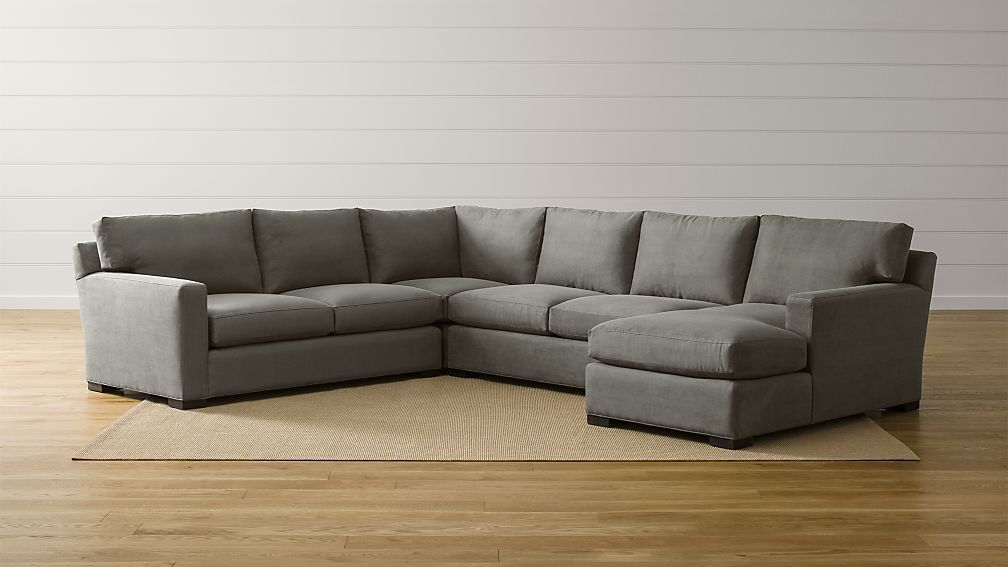 Axis Ii 4-Piece Sectional Sofa Douglas: Charcoal | Crate And Barrel intended for Comfort Meets Style Exploring the Comprise 4-Piece Sofa Features