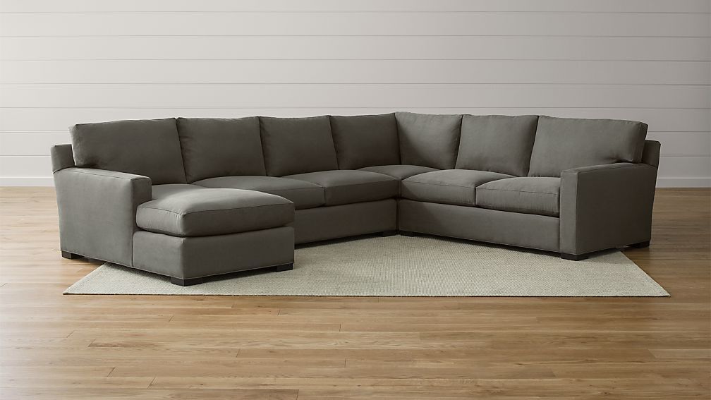 Axis Ii 4-Piece Sectional Sofa Douglas: Charcoal | Crate And Barrel with regard to Comfort Meets Style Exploring the Comprise 4-Piece Sofa Features