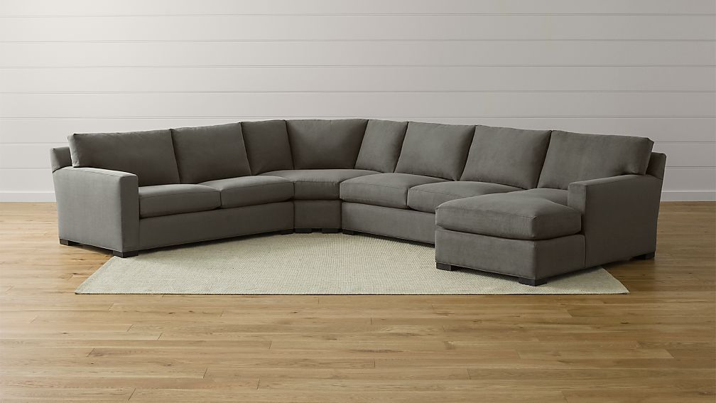 Axis Ii 4-Piece Sectional Sofa Douglas: Charcoal | Crate And Barrel within Comfort Meets Style Exploring the Comprise 4-Piece Sofa Features