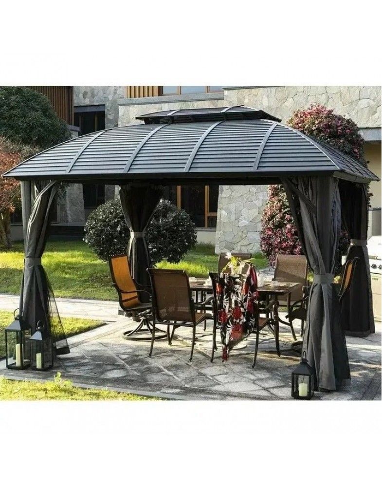 Barreras 12 Ft. W X 10 Ft. D Aluminum Patio Gazebo in Building Your Dream Outdoor Oasis Step by Step Guide to Gazebo Installation