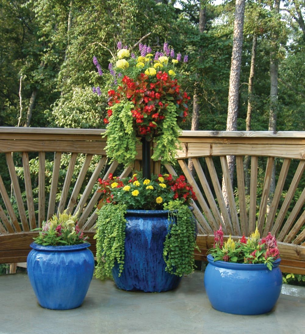 Basket-Column-10T-Pamela-Crawford - Pamela Crawford inside Border Column With Metal Post For Use With Pamela Crawford Baskets