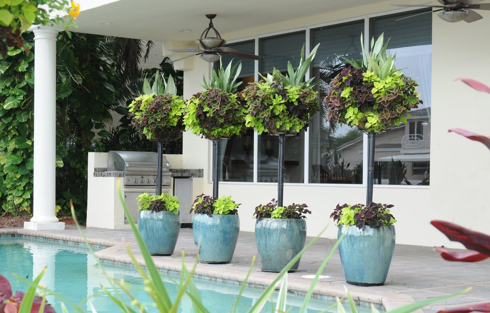 Baskets In Large Pot Photos | Pamela Crawford within Troubleshooting Common Issues with Basket Columns for Large Pots
