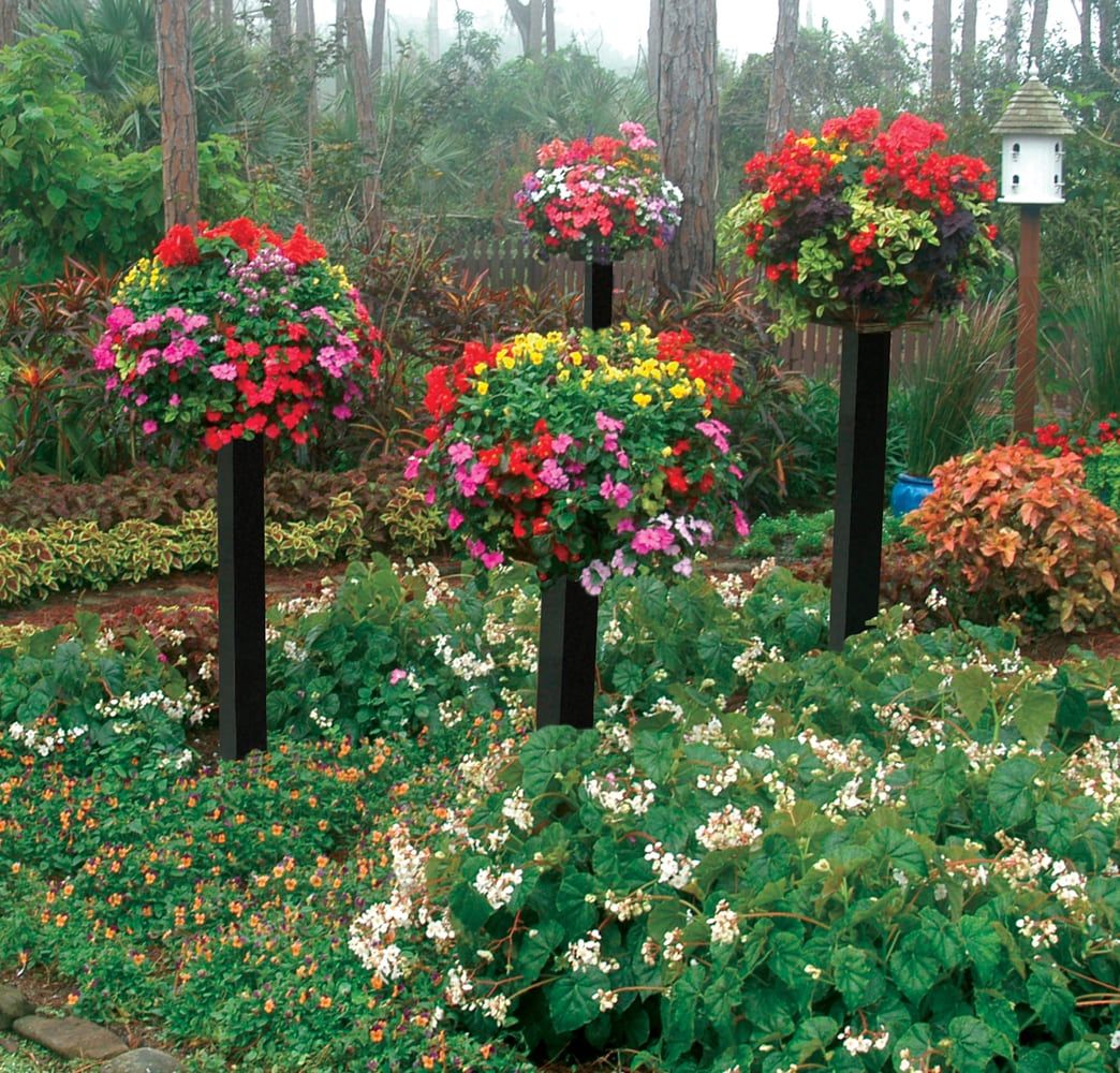 Baskets On Post Photos | Pamela Crawford regarding Border Column With Metal Post For Use With Pamela Crawford Baskets