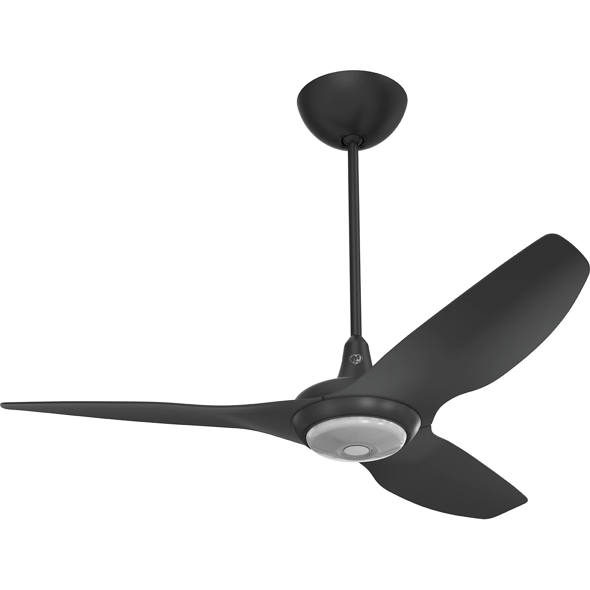 Big Ass Fans Haiku Black Smart Ceiling Fan W/ Led Light - 52-In. W/ 12 ... pertaining to Carro Smart Voice Control Ceiling Fan With Dimmable Led Light And Remote, Black, 52" Downrod