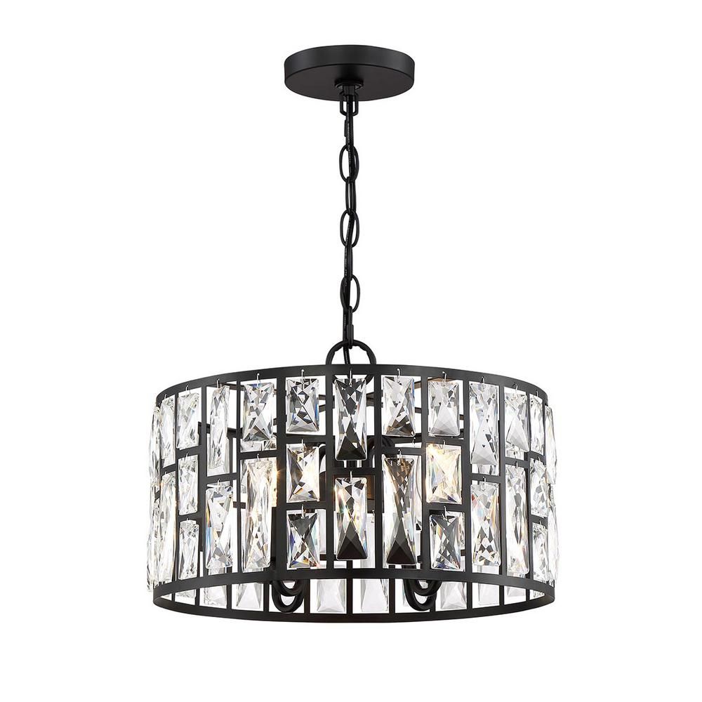 Black Chandelier Glass At Lewis Andrews Blog throughout Swansea 4-Light 18" Matte Black Outdoor Chandelier With Clear Glass Shades