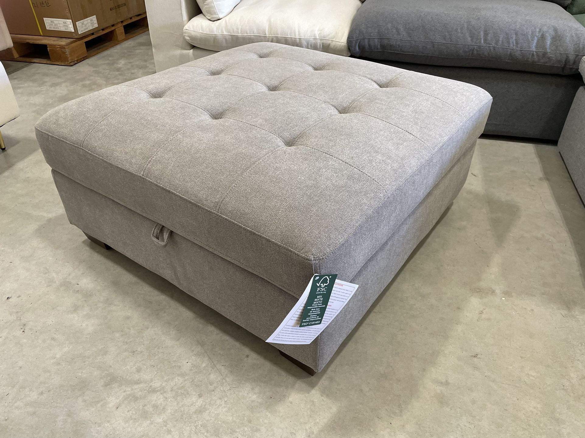 Brand New Thomasville Ottoman With Storage, Gray For Sale In Gardena ... regarding Maintaining and Caring for Your Capri Ottoman