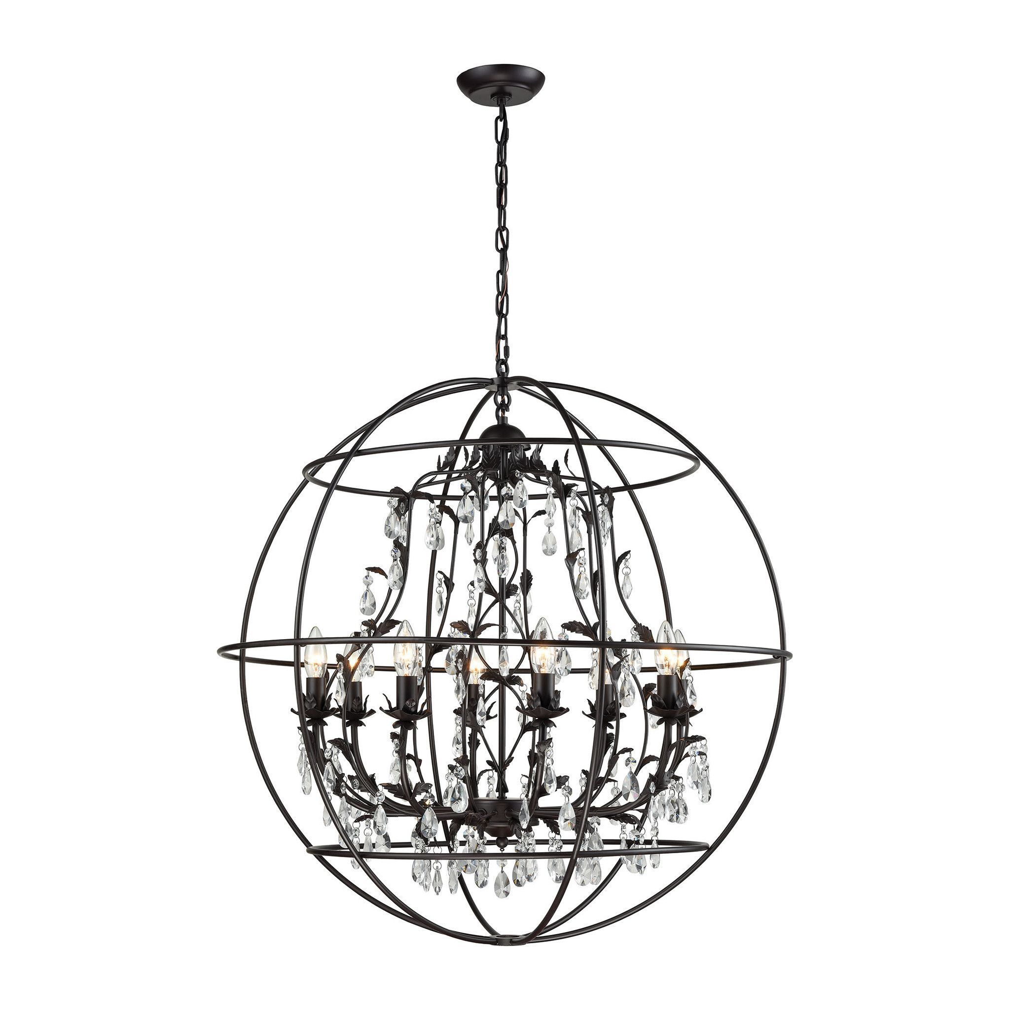 Bridget 8 Light Chandelier In Oil Rubbed Bronze. | Elk Lighting ... with regard to Trade Winds Candler 8-Light Outdoor Chandelier In Oil Rubbed Bronze