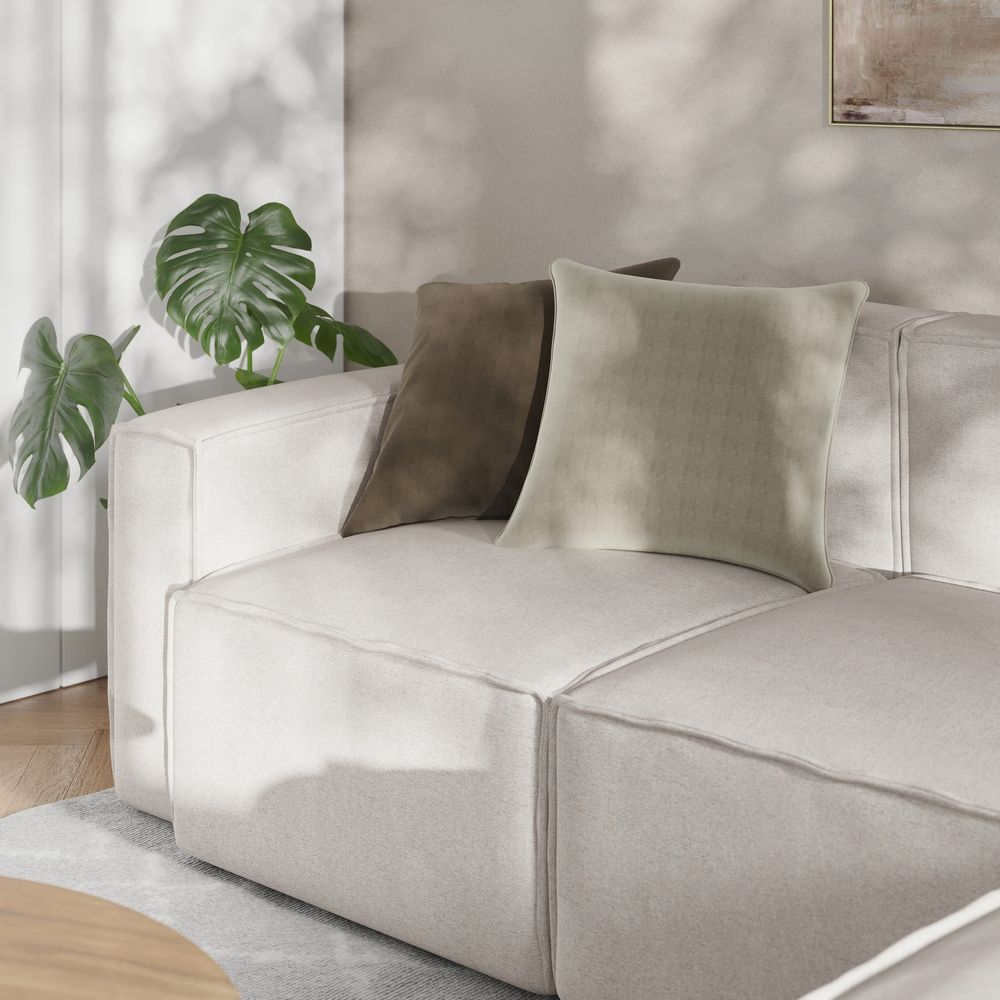 Bridgetown Luxury Modular Sectional Sofa, Left Side With Arm Rest ... with Bridgetown Luxury Modular Sectional Sofa, Cream