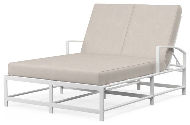 Bristol Double Chaise, Canvas Flax With Self Welt - Transitional ... with Choosing the Right Bristol Ottoman Fabric Understanding Canvas Flax and Self Welt