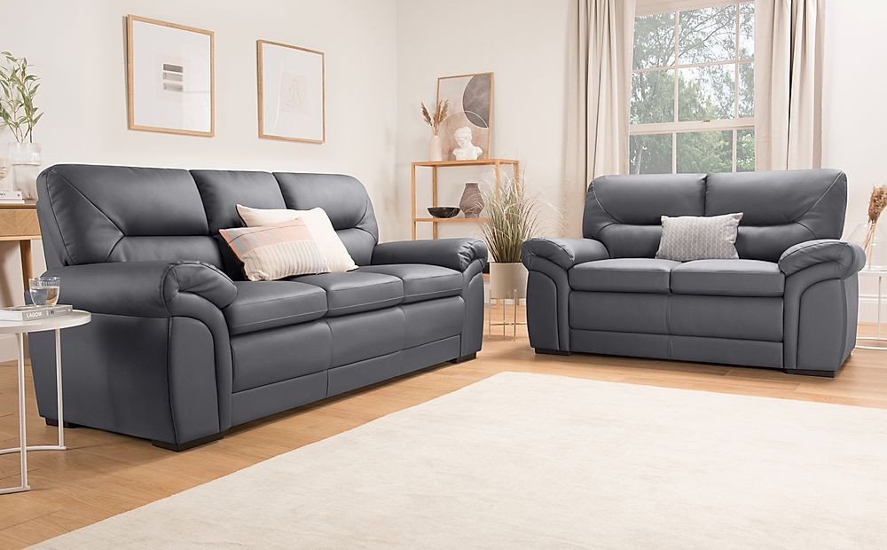 Bromley 3+2 Seater Sofa Set, Grey Classic Faux Leather Only £1099.98 ... with Grey Matters Choosing the Perfect Sofa for Your Living Space