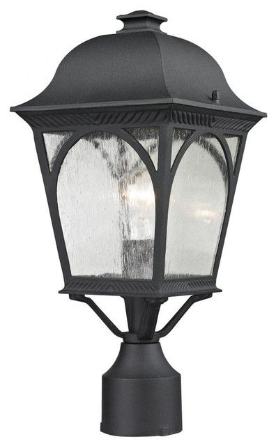 Cape Ann 1-Light Outdoor Pendant Lantern, Matte Textured Black ... with Spring Lake 1 Light Exterior Hanging Lamp, Matte Textured Black